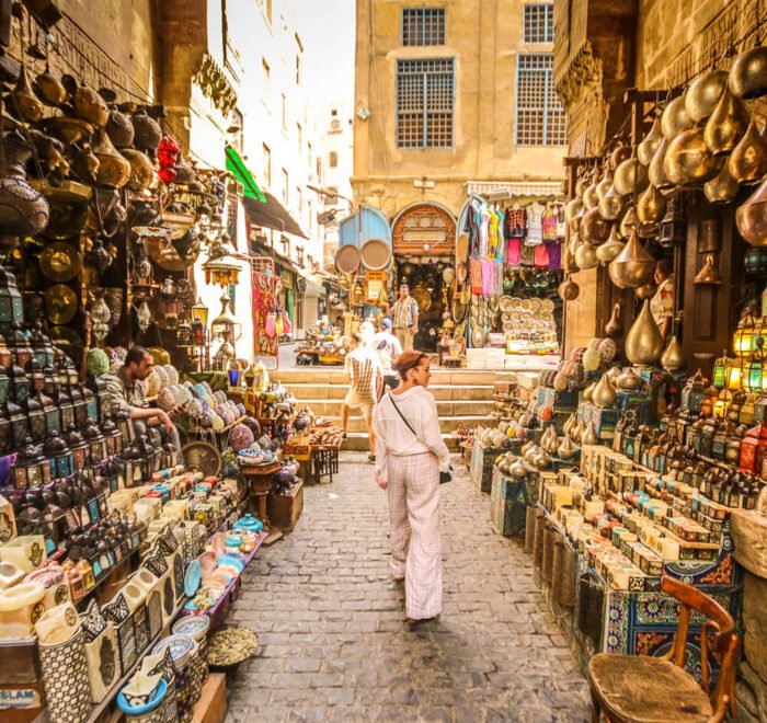 A-wonderful-photo-of-some-female-tourists-in-Khan-El-Khalili